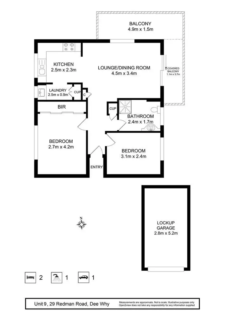 Floorplan of Homely apartment listing, 9/29 Redman Road, Dee Why NSW 2099