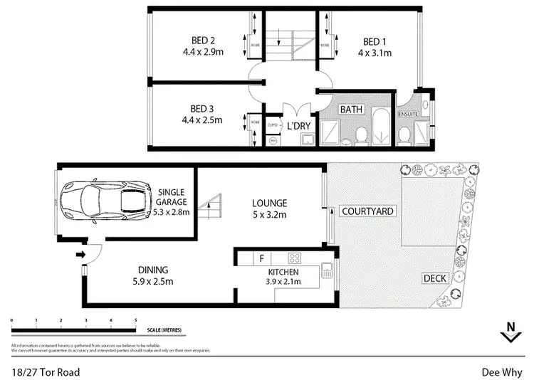 Floorplan of Homely townhouse listing, 18/27-29 Tor Road, Dee Why NSW 2099