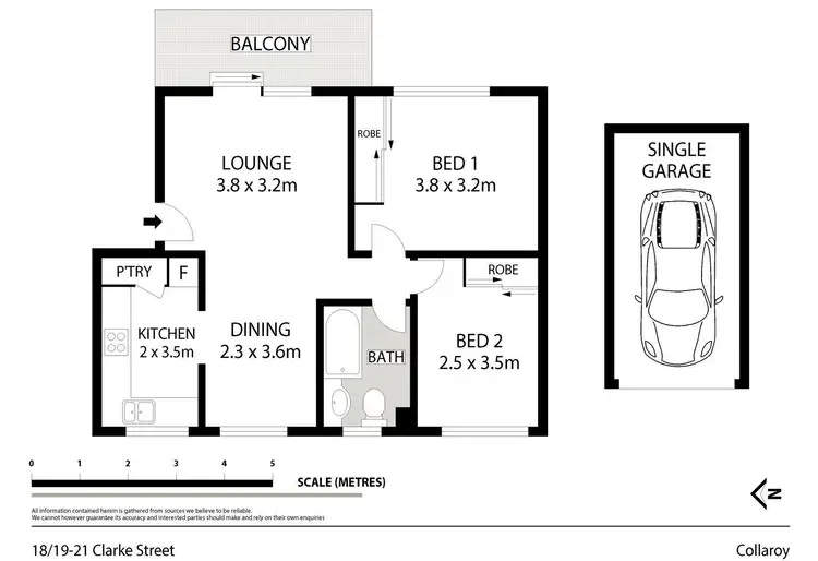 Floorplan of Homely unit listing, 18/19-21 Clarke Street, Narrabeen NSW 2101