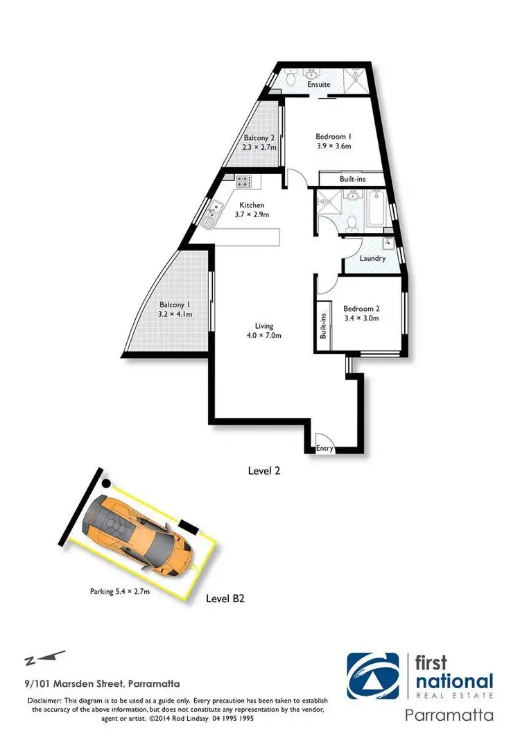 Floorplan of Homely apartment listing, 9/101 Marsden Street, Parramatta NSW 2150