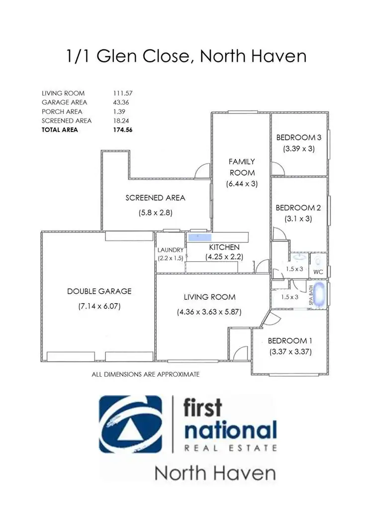 Floorplan of Homely villa listing, 1/1 Glen Close, North Haven NSW 2443