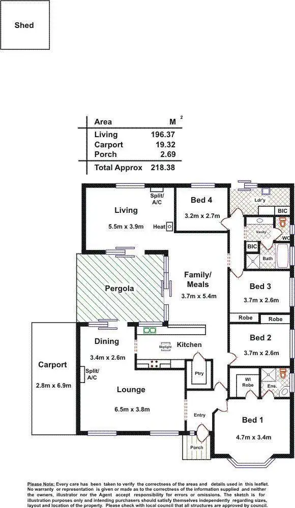 Floorplan of Homely house listing, 7 Casemate Street, Highbury SA 5089