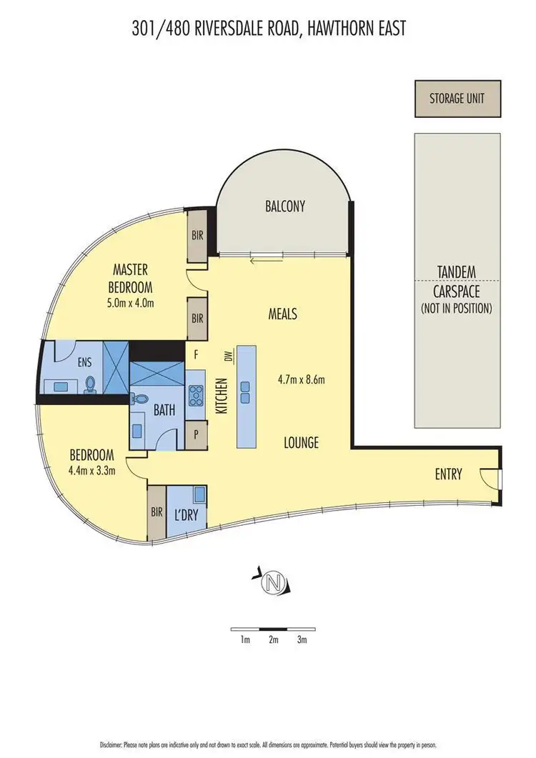 Floorplan of Homely apartment listing, 301/480 Riversdale Road, Hawthorn East VIC 3123
