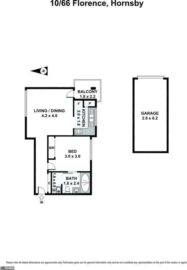 Floorplan of Homely unit listing, 10/66 Florence Street, Hornsby NSW 2077