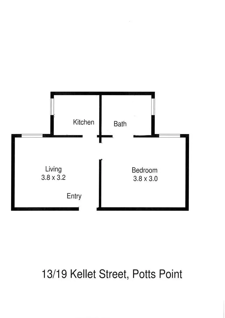 Floorplan of Homely apartment listing, 13/19 Kellett Street, Potts Point NSW 2011