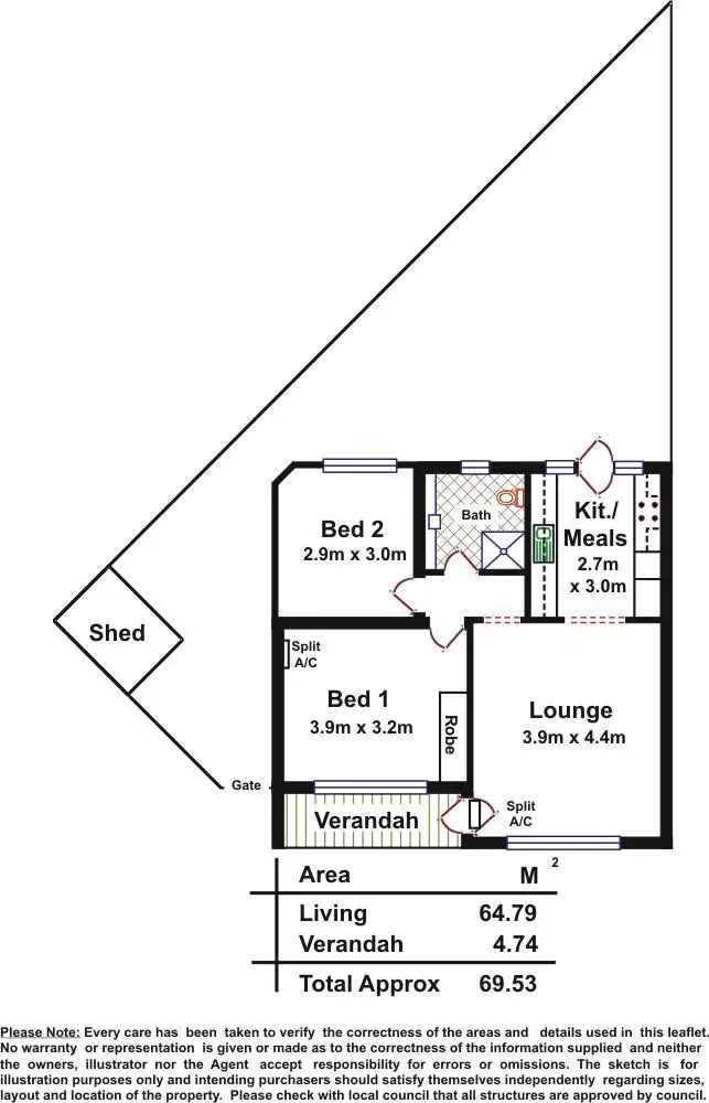 Floorplan of Homely unit listing, 5/11 Joy Street, Ascot Park SA 5043