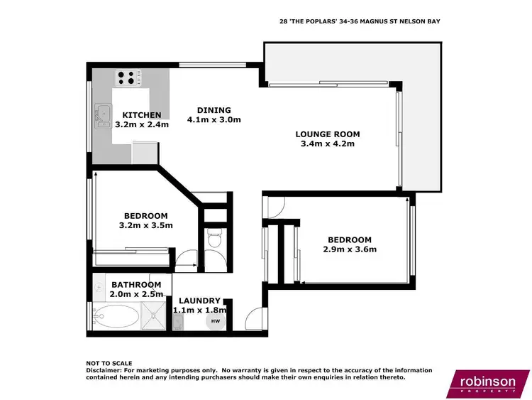 Floorplan of Homely unit listing, 28/34-36 Magnus Street, Nelson Bay NSW 2315