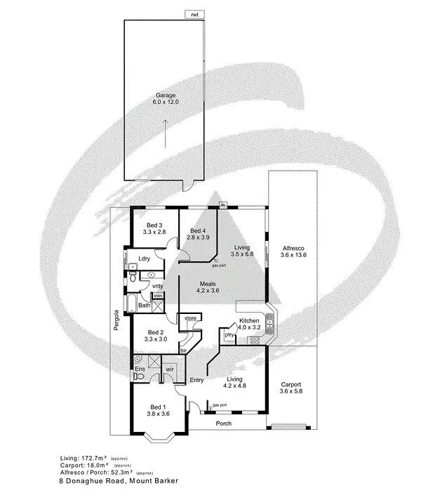 Floorplan of Homely house listing, 8 Donoghue Road, Mount Barker SA 5251