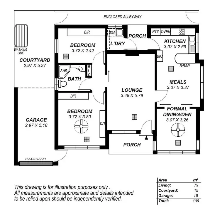 Floorplan of Homely unit listing, 1/10 Dunbar Terrace, Glenelg East SA 5045