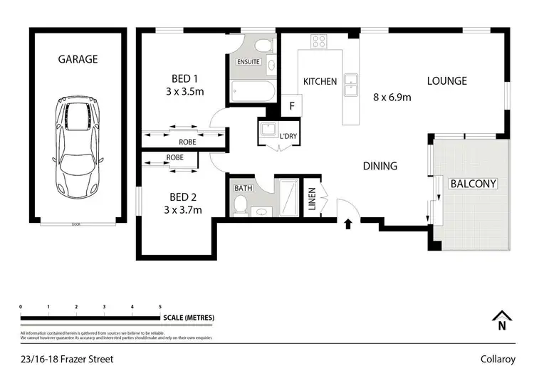 Floorplan of Homely unit listing, 23/16-18 Frazer Street, Collaroy NSW 2097