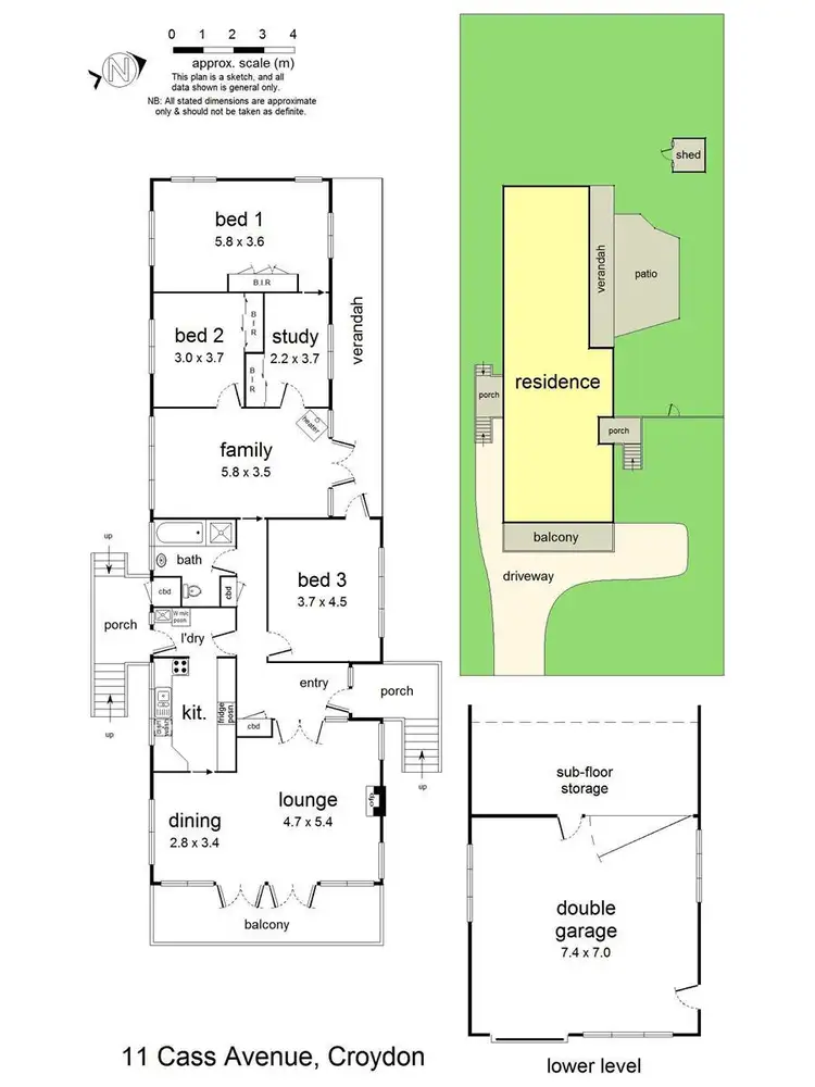 Floorplan of Homely house listing, 11 Cass Avenue, Croydon VIC 3136