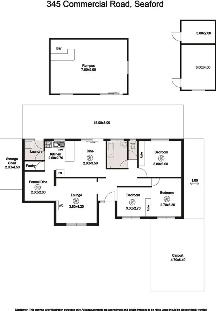 Floorplan of Homely house listing, 345 Commercial Road, Seaford SA 5169