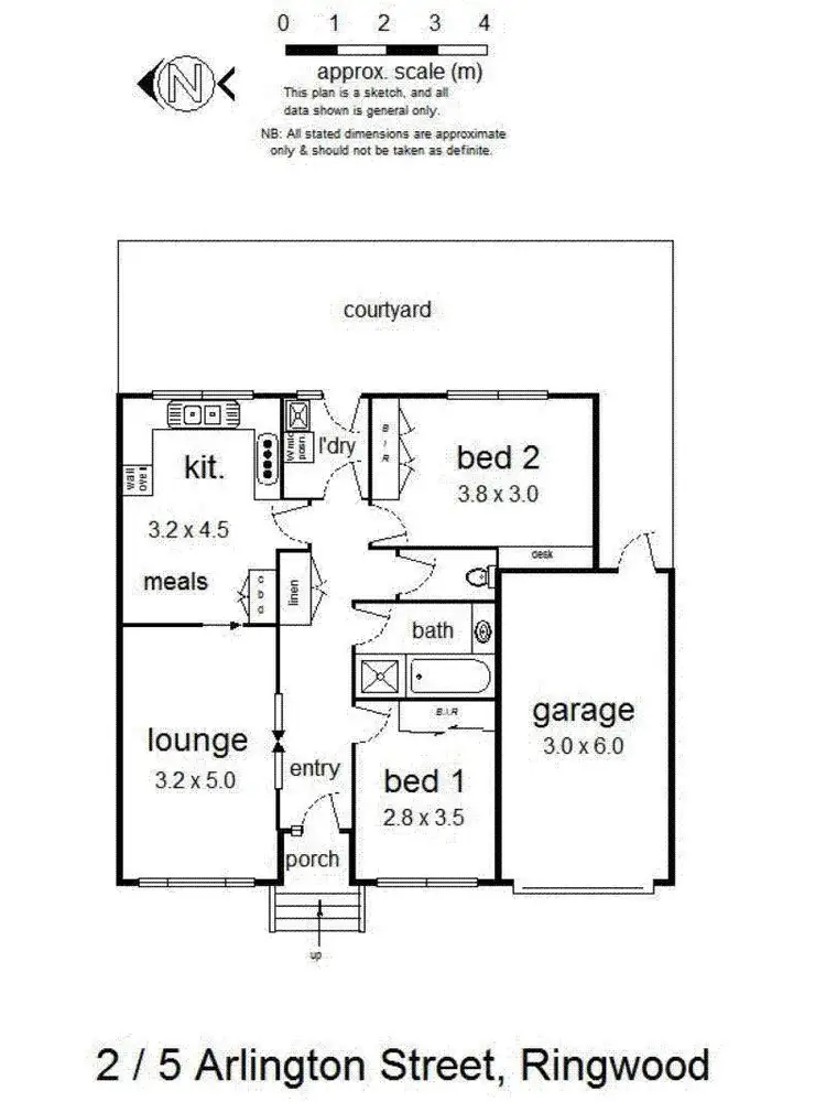 Floorplan of Homely unit listing, 2/5 Arlington Street, Ringwood VIC 3134