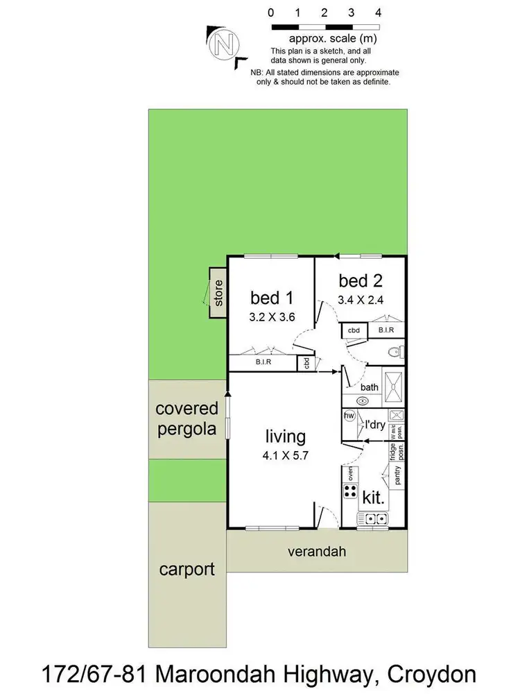 Floorplan of Homely unit listing, 172/67-81 Maroondah Highway, Croydon VIC 3136