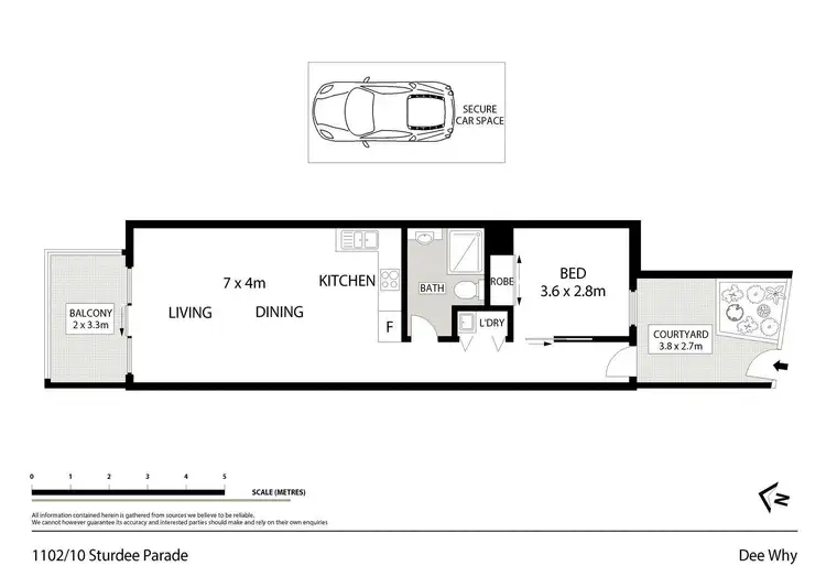 Floorplan of Homely unit listing, 1102/10 Sturdee Parade, Dee Why NSW 2099