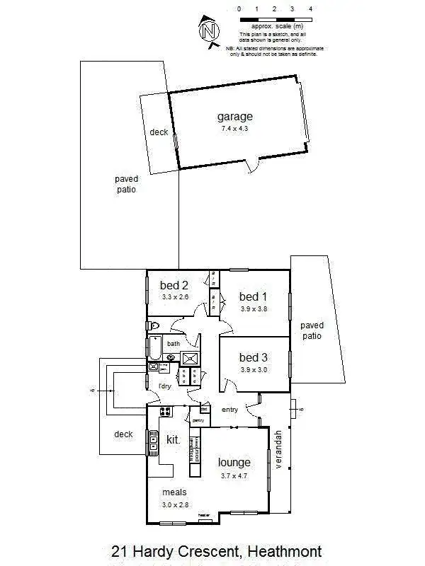 Floorplan of Homely house listing, 21 Hardy Crescent, Heathmont VIC 3135