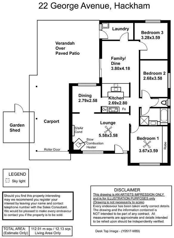 Floorplan of Homely house listing, 22 George Avenue, Hackham SA 5163