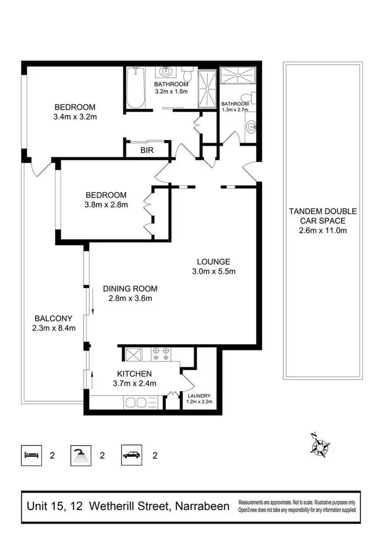 Floorplan of Homely apartment listing, 15/12-14 Wetherill Street, Narrabeen NSW 2101