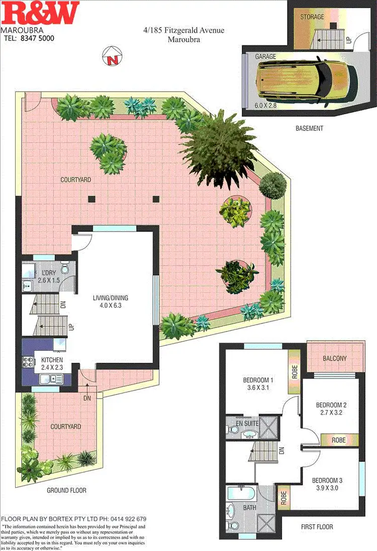 Floorplan of Homely townhouse listing, 4/185 Fitzgerald Avenue, Maroubra NSW 2035