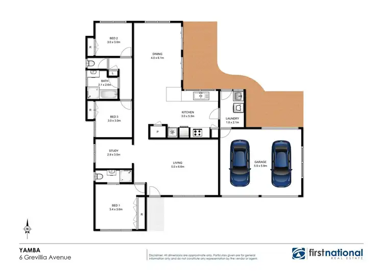 Floorplan of Homely house listing, 6 Grevillea Avenue, Yamba NSW 2464