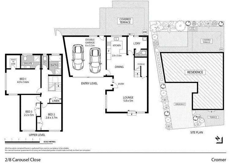 Floorplan of Homely townhouse listing, 2/8 Carousel Close, Cromer NSW 2099