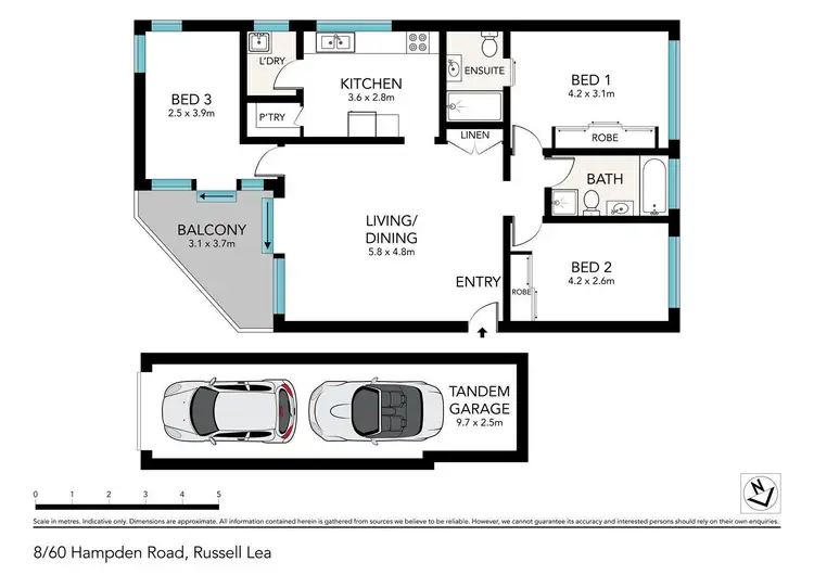 Floorplan of Homely apartment listing, 8/60 Hampden Road, Russell Lea NSW 2046