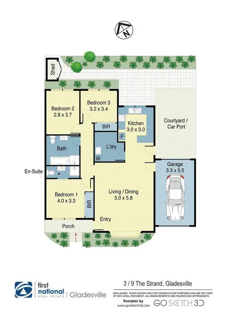 Floorplan of Homely villa listing, 3/9 The Strand, Gladesville NSW 2111