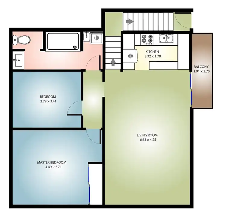 Floorplan of Homely unit listing, 4/6 Hillview Crescent, The Hill NSW 2300
