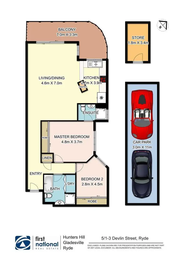 Floorplan of Homely apartment listing, 5/3 Devlin Street, Ryde NSW 2112