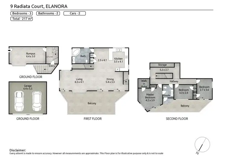 Floorplan of Homely house listing, 9 Radiata Court, Elanora QLD 4221