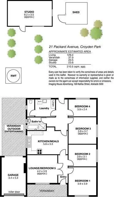 Floorplan of Homely house listing, 21 Packard Avenue, Croydon Park SA 5008
