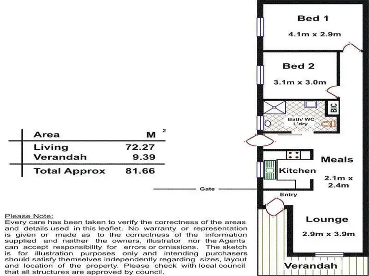 Floorplan of Homely unit listing, 2/10 Dunedin Court, Noarlunga Downs SA 5168