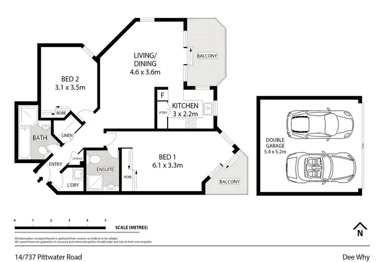 Floorplan of Homely unit listing, 14/737 Pittwater Road, Dee Why NSW 2099