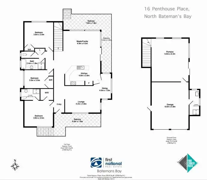 Floorplan of Homely house listing, 16 Penthouse Place, North Batemans Bay NSW 2536