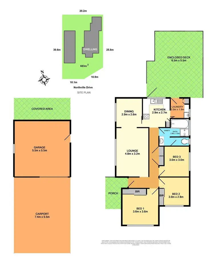 Floorplan of Homely house listing, 64 Northville Drive, Barnsley NSW 2278