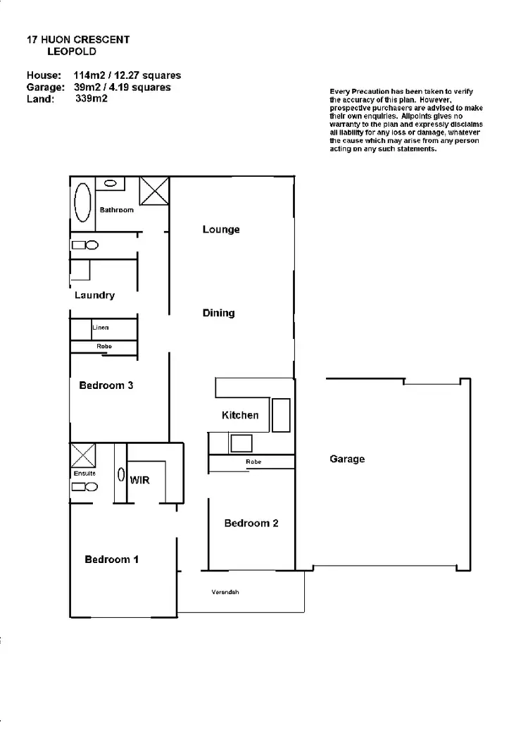 Floorplan of Homely house listing, 17 Huon Crescent, Leopold VIC 3224