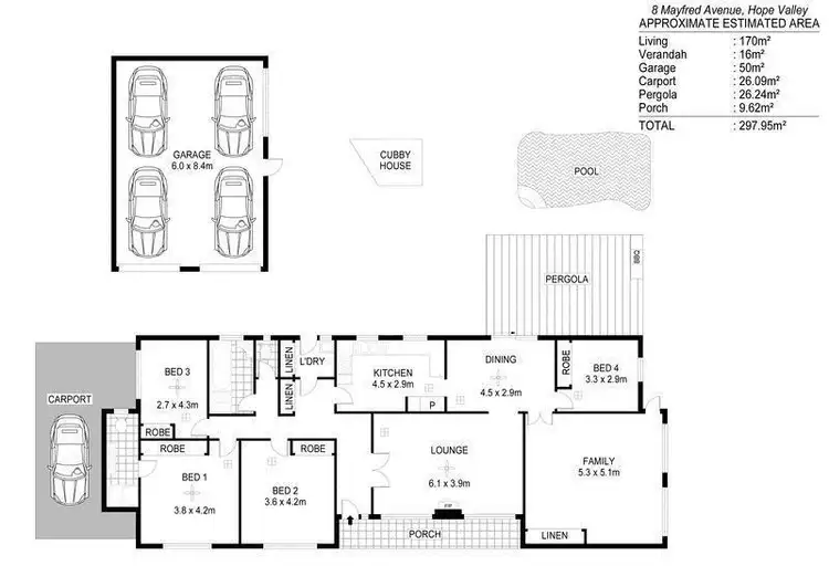 Floorplan of Homely house listing, 8 Mayfred Avenue, Hope Valley SA 5090