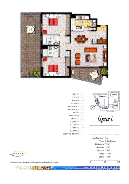 Floorplan of Homely apartment listing, Lipari 347/2 The Crescent, Wentworth Point NSW 2127