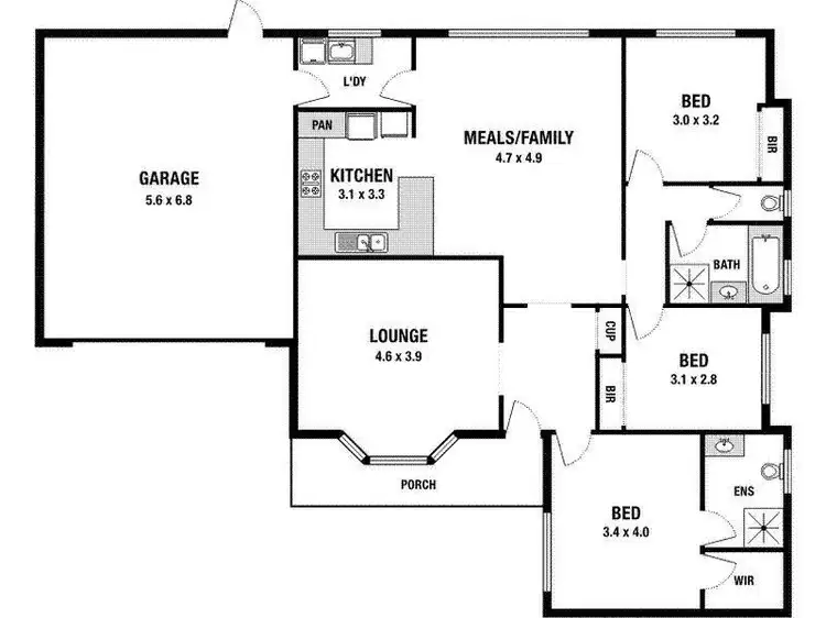 Floorplan of Homely unit listing, 2/5 Neville Street, Ringwood VIC 3134