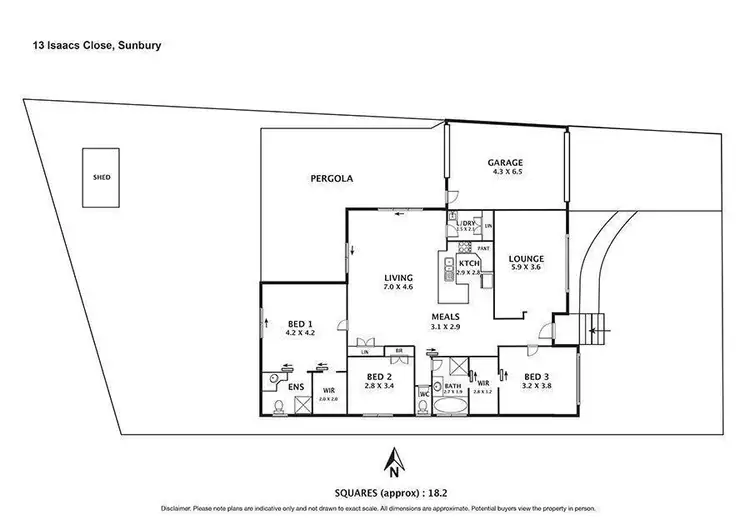 Floorplan of Homely house listing, 13 Isaacs Close, Sunbury VIC 3429