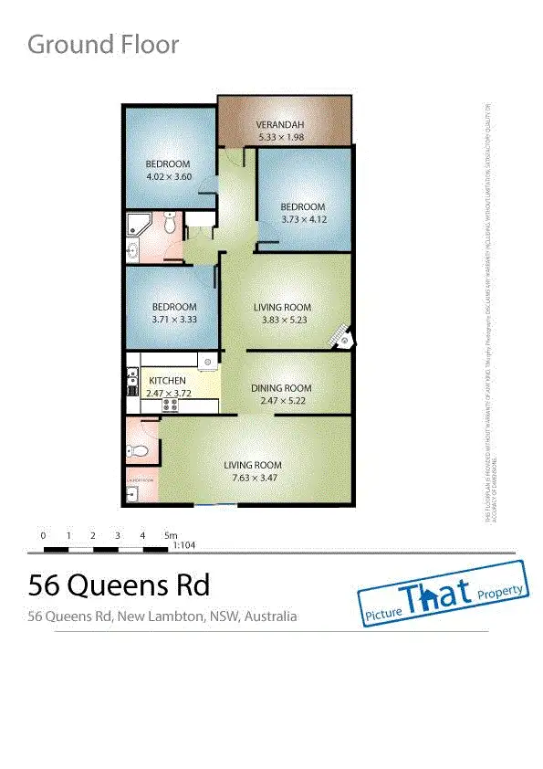 Floorplan of Homely house listing, 56 Queens Road, New Lambton NSW 2305
