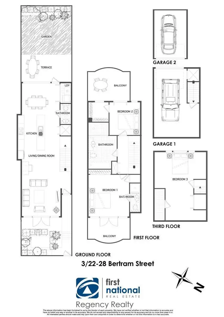 Floorplan of Homely townhouse listing, 3/22-28 Bertram Street, Chatswood NSW 2067