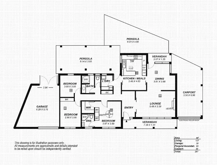 Floorplan of Homely house listing, 1 John Cleland Drive, Beaumont SA 5066