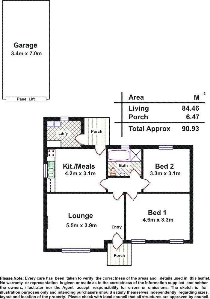 Floorplan of Homely house listing, 5 Margaret Court, Melrose Park SA 5039