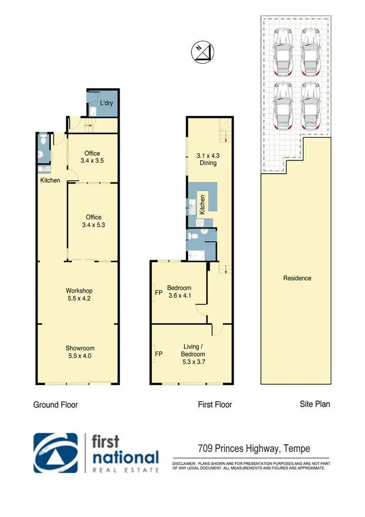 Floorplan of Homely semi-detached listing, 709 Princes Highway, Tempe NSW 2044