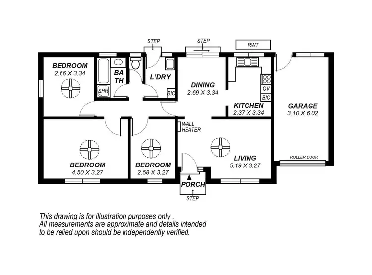 Floorplan of Homely unit listing, 2/48 William Street, Clarence Park SA 5034
