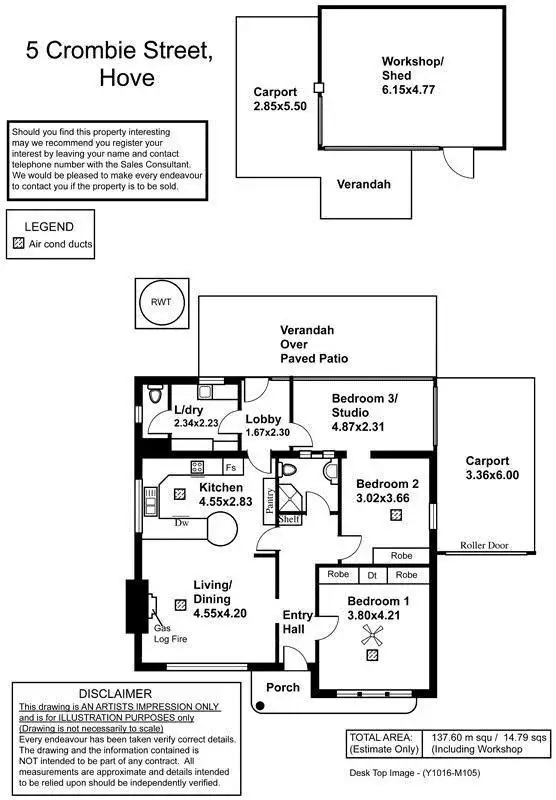 Floorplan of Homely house listing, 5 Crombie Street, Hove SA 5048
