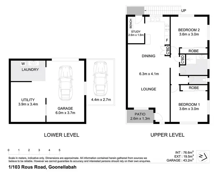 Floorplan of Homely unit listing, 1/103 Rous Road, Goonellabah NSW 2480