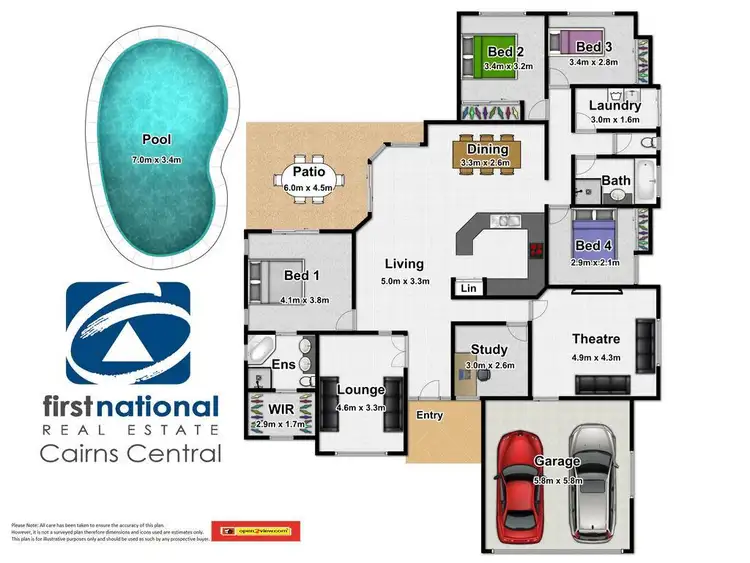 Floorplan of Homely house listing, 35 Greenock Way, Brinsmead QLD 4870