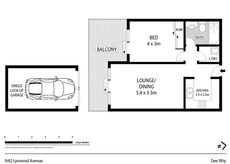 Floorplan of Homely unit listing, 9/62 Lynwood Avenue, Dee Why NSW 2099